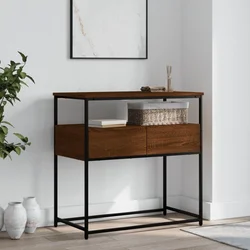 Konzolni stol smeđa boja hrasta 75x40x75 cm konstruirano drvo