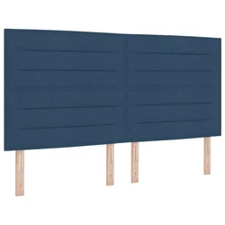 LED Box Spring Krevet s madracem Plava 180 x 200 cm tkanina