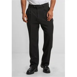 Mens Double Pleated Pants - Black