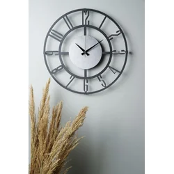 WALLXPERT Dekorativni metalni zidni sat Myk9912 Crno Srebro