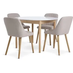 MARSTRAND O110 sto bela + 4 ADSLEV bez nas. za ruke bež