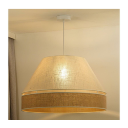 Duolla - Viseći luster na sajli YUTE AVIGNON 1xE27/15W/230V, prečnik 60 cm, siva/braon