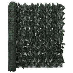 Balkonski zastor s tamnozelenim lišćem 400 x 100 cm