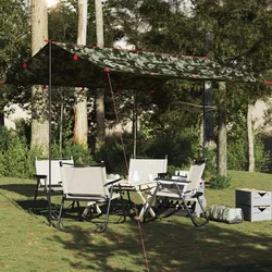 Vidaxl vidaXL Kamuflažna kamping ponjava 306 x 306 cm vodoodporna