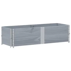 Okviri za palete 2 kom sivi 150x50 cm od masivne borovine