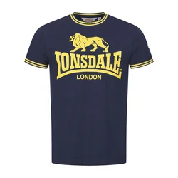 LONSDALE Majica Lees mornarska/rumena