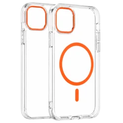 Transparent Color Ring MagSafe maska za iPhone 15 Plus – Narandžasta