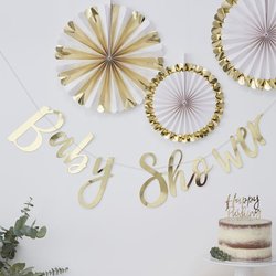 ginger ray® viseći natpis baby shower oh baby! gold