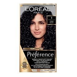 Barva za lase Loreal Preference - 1 črna (2x60ml, 54ml)
