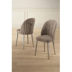 Hanah Home Set stolica Mara, 45x91x42 cm, 4 komada, Srebrno-smeđe boje