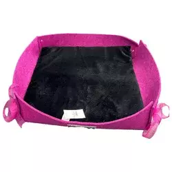 Pet Line Krevet za mačke od felte, Četvrtasti S, Roze