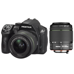 PENTAX DSLR fotoaparat K3, črn + DAL18-55WR +50-200WR