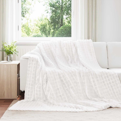 Pokrivači za bacanje 6 pcs Bijelo 270 x 240 cm Runo