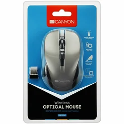 Canyon - Bežični miš 800/1000/1200 DPI 2xAAA siva