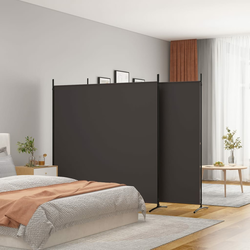 vidaXL Paravan 3-delni 525x180 cm rjavo blago