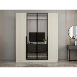 Hanah Home ormar sa reflektujućim staklom Nisa 20618, 180 cm, peščar
