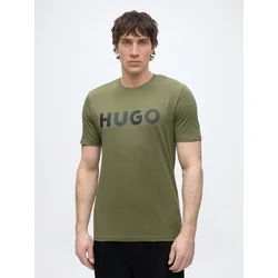 HUGO Majica Dulivio  kaki / črna