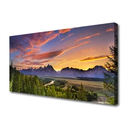 tulup.si Slika na platnu Sun mountain forest narava 100x50 cm