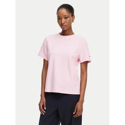 Tommy Hilfiger Majica Th Script WW0WW49941 Svetlo rožnata Regular Fit