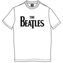 The Beatles Unisex majica Drop T Logo White (Retail Pack) S