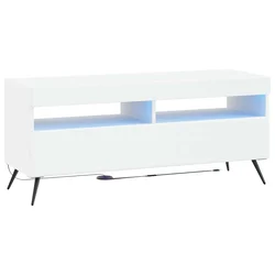 vidaXL LED TV omarica Bela Inženirski les