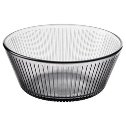 HAVSGÄDDA Skleda, črtast vzorec/siva, 12 cm