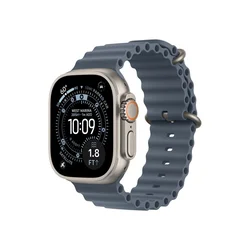 APPLE Watch Ultra 3 Cellular 49mm Natural Titanium Case with Anchor Blue Ocean Band (mewh4se/a)
