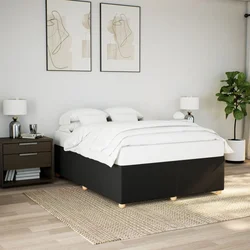 Okvir za krevet bez madraca crni 140 x 190 cm od tkanine