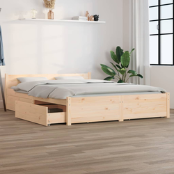 Okvir za krevet s ladicama 150 x 200 cm veliki bračni