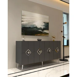 HANAH HOME Komoda Robber KB150 Anthracite Silver