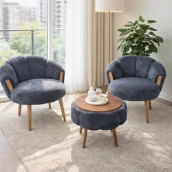 ATELIER DEL SOFA Fotelje i klub stočić Star Anthracite