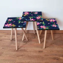 HANAH HOME Set 3 stočića 3Shp189 Multicolor