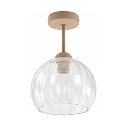 BRILAGI - LED Plafonski luster RETRO GLASS 1xE27/60W/230V prečnika 25 cm bež/prozirna