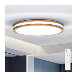Brilagi - LED prigušiva svetiljka MOLINA LED/60W/230V 3000-6500K hrast prečnik 58 cm + daljinski upravljač
