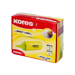 Kores Bright Liner žuti displaybox 10/1 #7-K36101