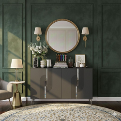 HANAH HOME Konzola Meyra 120 Anthracite Silver