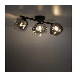 Brilagi - Plafonski luster VULCANO 3xG9/8W/230V crna/zadimljena crna