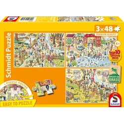 Schmidt - Puzzle 3x48 Izlet v živalski vrt - 40 - 99 kosov