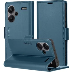 Overboard Ovitek za Xiaomi Redmi Note 13 Pro+, sijajni liči, denarnica s preklopom, moder