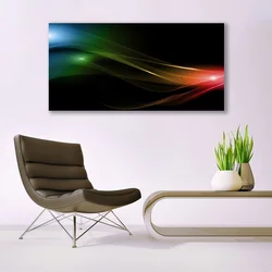 tulup.si Steklena slika Abstrakcija graphics 140x70 cm 4 obešalnika