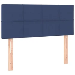 Vidaxl Posteljno vzglavje modro 100x5x78/88 cm blago