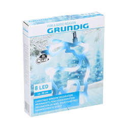 Grundig - LED Božični okrasek 8xLED/3xAAA jelenček