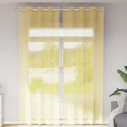 Voile zavjese s ušicama 2 kom žute