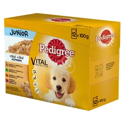Vrečka s hrano v želatini Pedigree Junior 12x100 g