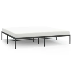 Vidaxl Kovinski posteljni okvir črn 200x200 cm