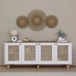 Hanah Home Konzolni sto Bohemian 1600-133, 180x75x40 cm, Orah-beli