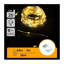 Aigostar - LED lanac 20xLED/3xAA 2,3m topla bela