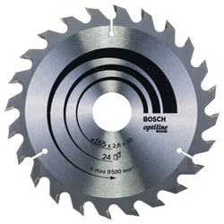 Bosch List kružne testere Optiline Wood 165 x 30 x 2,6 mm, 24 2608640602, 165 x 30 x 2,6 mm, 23