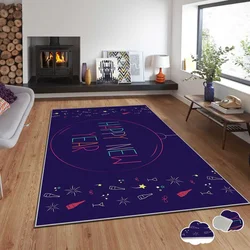 Conceptum Hypnose tepih s novogodišnjim motivima Asr-Crpt-78, pravokutni, 100 x 140 cm, plavi