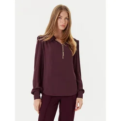 TWINSET Bluza 252TP2291 Bordo rdeča Loose Fit